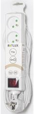 Retlux prodlužovací přívod RPC 27, 4 zásuvky, s vypínačem, 7m, biela