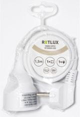 Retlux prodlužovací přívod RPC 40, 1.5m, biela