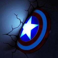 MARVEL LED lampa - Štít kapitána Ameriky 