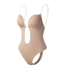 VIVVA® Dámske body s odhaleným chrbtom, Dámske body pod prsia | SILKLINE Béžová L