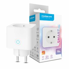 Modee Lighting Smart 1-cestná zástrčka Tuya Wi-Fi 16A s meračom spotreby, biela (MSC-SPC)