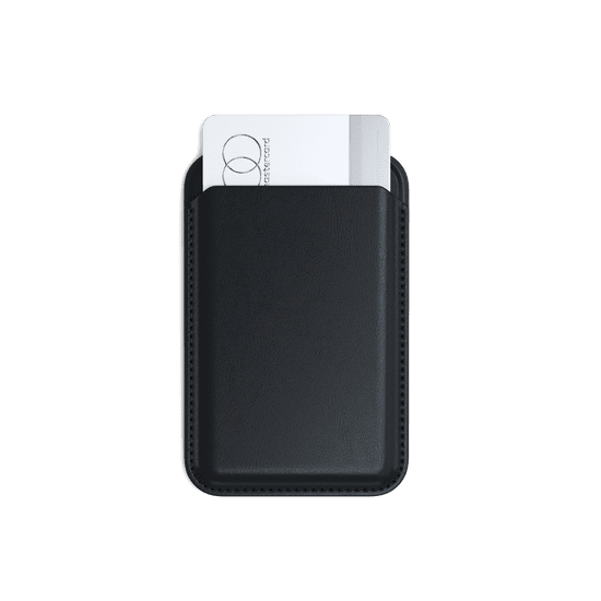 Satechi Vegan-Leather Magnetic Wallet Stand (iPhone 12/13/14/15 all models) - čierna