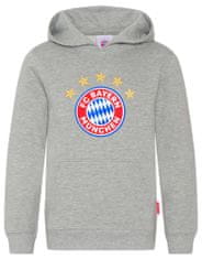 FAN SHOP SLOVAKIA Detská mikina FC Bayern Mníchov, šedá, kapucňa | 140