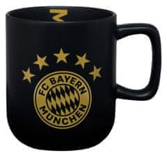 FAN SHOP SLOVAKIA Hrnček FC Bayern Mníchov, majstri rekordov, čierno-zlatý, 330ml