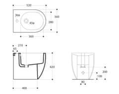 SAPHO FLO bidet 36x42x51, 5cm 312001 - Sapho