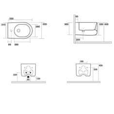 SAPHO NOLITA bidet závesný 35x33x55cm 532501 - Sapho