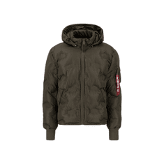 Alpha Industries  Zimná bunda Hooded Logo Puffer-Z Zelená 2XL