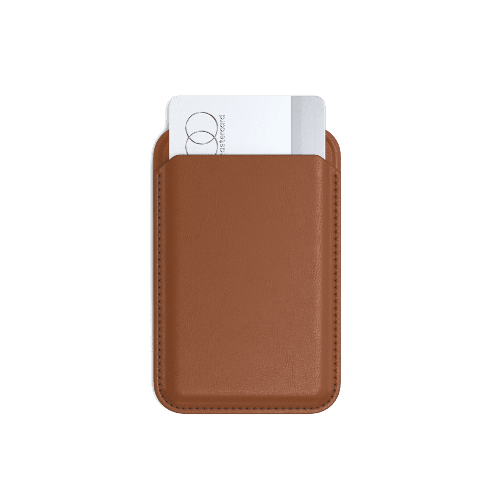 Satechi Vegan-Leather Magnetic Wallet Stand (iPhone 12/13/14/15 all models) - hnedá