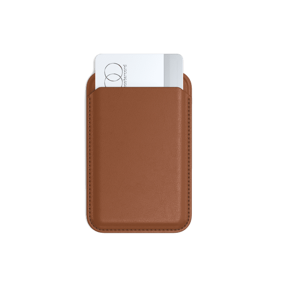 Satechi Vegan-Leather Magnetic Wallet Stand (iPhone 12/13/14/15 all models) - hnedá