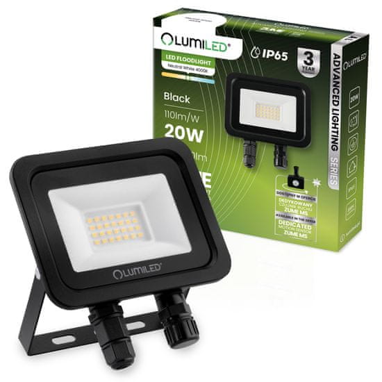 LUMILED Reflektor LED svetlomet ZUME 20W 2200lm 4000K IP65