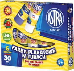 Astra Plagátové farby v školských tubách 6 farieb 30 ml