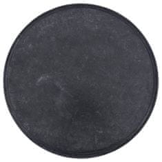 Vidaxl Stolová doska čierna Ø60x2,5 cm mramor
