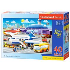 Solex Castorland PUZZLE 40ks A Day at the Airport 4+ Extra Big Pieces
