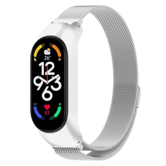 BStrap Milanese remienok na Xiaomi Mi Band 5/6, silver