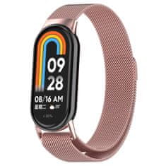 BStrap Milanese remienok na Xiaomi Mi Band 8, rose gold