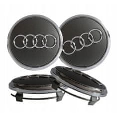 BB-Shop Audi odznaky 69 mm Sada 4 kusov Grafit