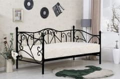 Halmar Kovová posteľ Sumatra 90x200 jednolôžko čierne