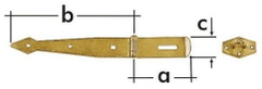 STREFA Zámkový záves brány ZZB 200 - 200x2,5 mm - balenie 1 ks