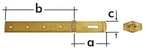 STREFA Jednoduchý uzamykateľný záves ZZP 25 - 100x25x1,5 mm - balenie po 1 ks