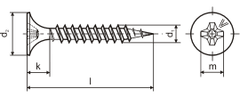 STREFA Skrutka SAD TN FINE "WT" 3,5 x 35 FS - balenie 1000 ks