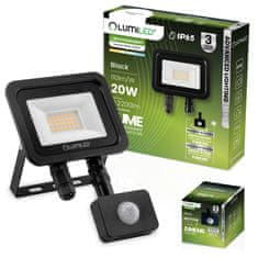 LUMILED Reflektor LED s pohybovým senzorom ZUME 20W 2200lm 4000K IP65