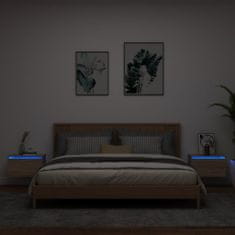 Petromila vidaXL Nástenné nočné skrinky s LED osvetlením 2 ks dub sonoma