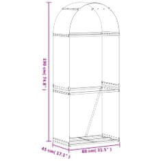 Petromila vidaXL Držiak na polená antracitový 80x45x190 cm pozinkovaná oceľ