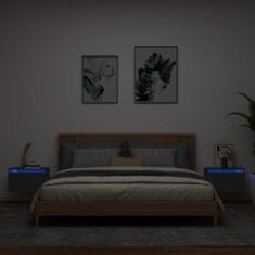 Petromila vidaXL Nástenné nočné skrinky s LED osvetlením 2 ks čierne