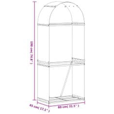 Petromila vidaXL Držiak na polená zelený 80x45x190 cm pozinkovaná oceľ