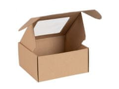 sarcia.eu Štvorcová dávkovacia škatuľa s okienkom, darčeková škatuľa 20x20x10 cm x2