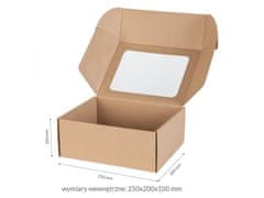 sarcia.eu Obdĺžniková darčeková škatuľa s okienkom, darčeková škatuľa 25x20x10 cm x5