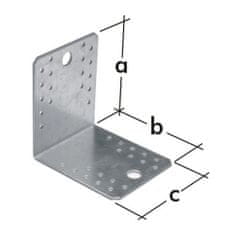 STREFA Spojovací uholník KL 4, 90x90x65 - balenie po 1 ks