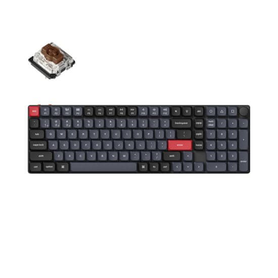 Keychron K17 Pro QMK/VIA Bezdrôtová Mechanická Klávesnica 96%, Biele podsvietenie, Brown Gateron