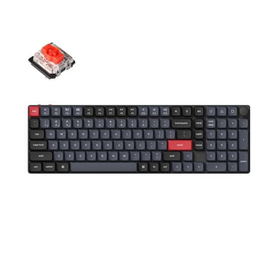 Keychron K17 Pro QMK/VIA Bezdrôtová Mechanická Klávesnica 96%, Biele podsvietenie, Red Gateron