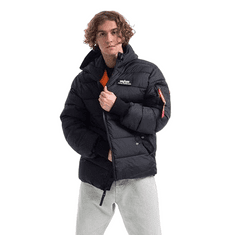 Alpha Industries  Zimná bunda Hooded Puffer Alpha Čierna M