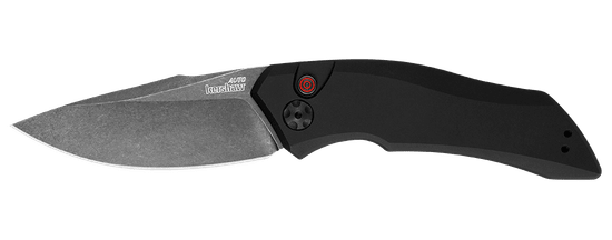 Kershaw 7100BW LAUNCH 1 automatický vreckový nôž 8,6 cm, Blackwash, čierna, hliník