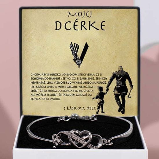 Mormark Mojej dcérke – Vždy si ma ponechaj vo svojom srdci – QUINN_HEARTBRACELET