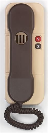 TESLA Domáci telefón DT 85 s elektronickým zvonením a 2 tlačidlami, hnedo-béžová