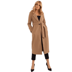 Och Bella Dámsky kabát s opaskom OCH BELLA hnedý TW-PL-BI-5312-1.31_405312 XL