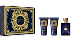 Versace Pour Homme Dylan Blue - EDT 50 ml + balzám po holení 50 ml + sprchový gel 50 ml