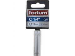 Fortum Hlavica nástrčná predĺžená 1/4", 11mm, L 50mm