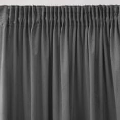 DESIGN 91 Zamatový záves Pierre Cardin s riasiacou páskou - Sibel, oceľový 140 x 270 cm