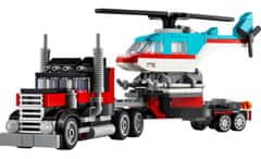 LEGO Creator 31146 Nákladiak s plochou korbou a helikoptéra