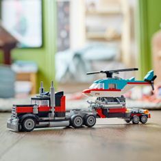 LEGO Creator 31146 Nákladiak s plochou korbou a helikoptérou