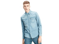 Levis  Pánska Košeľa s krátkym rukávom BARSTOW WESTERN STANDARD RED Modrá XXL