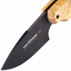 Fox Knives 1504 OL FOX EUROPEAN HUNTER lovecký nôž 8,5 cm, čierna, olivové drevo, kožené puzdro