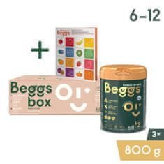 Beggs 2 následné mlieko 2,4 kg (3× 800 g), box+ pexeso