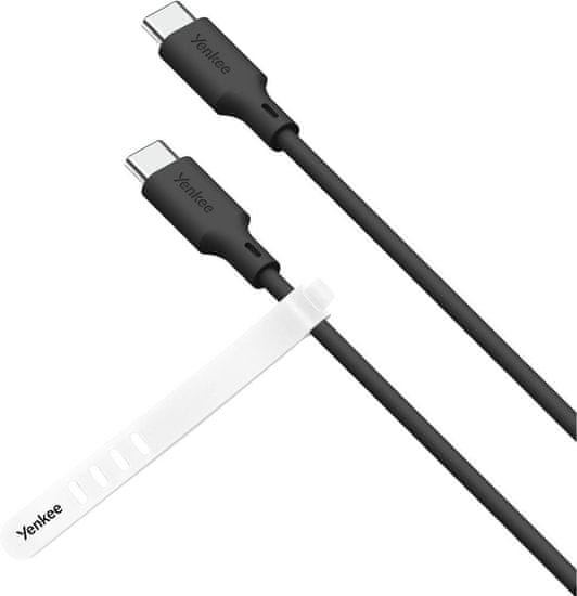 Yenkee kábel YCU C115 BK SILIC USB-C, 1.5m, čierna