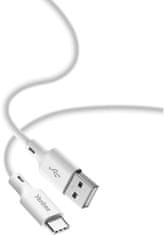 Yenkee kábel YCU 315 WH SILIC USB-A - USB-C, USB 2.0, 1.5m, biela