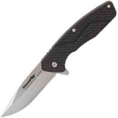 Fox Knives BF-716 BLACK FOX CARBONIX FRAME LOCK KNIFE SATIN BLADE - CARBON FIBER SCALE